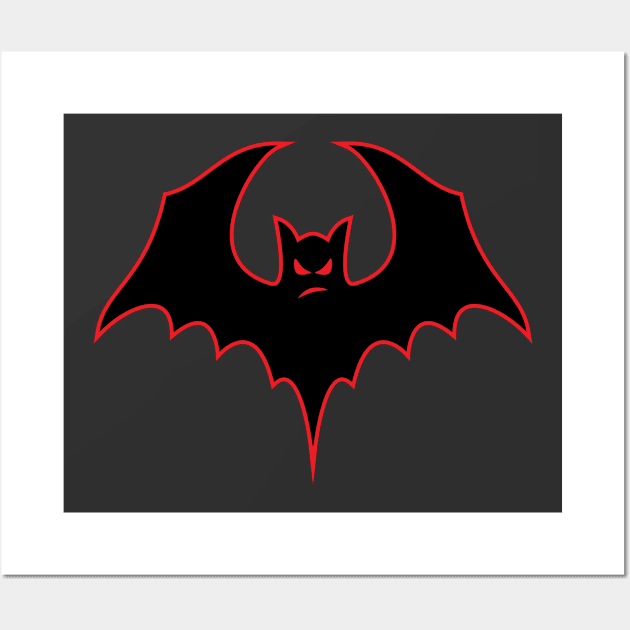 Bat-itude Cartoon Wall Art by hobrath